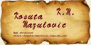 Košuta Mazulović vizit kartica